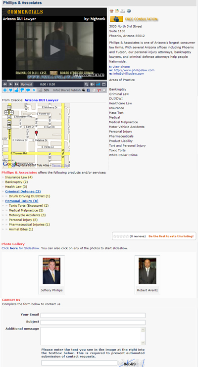 Featured Law Firm Directory Listings